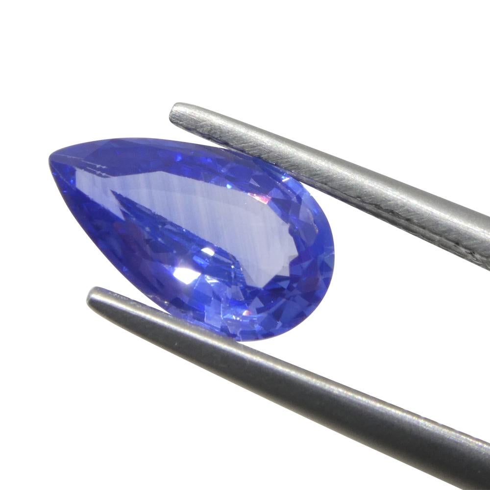 1.8ct Pear Blue Sapphire from Sri Lanka For Sale 5