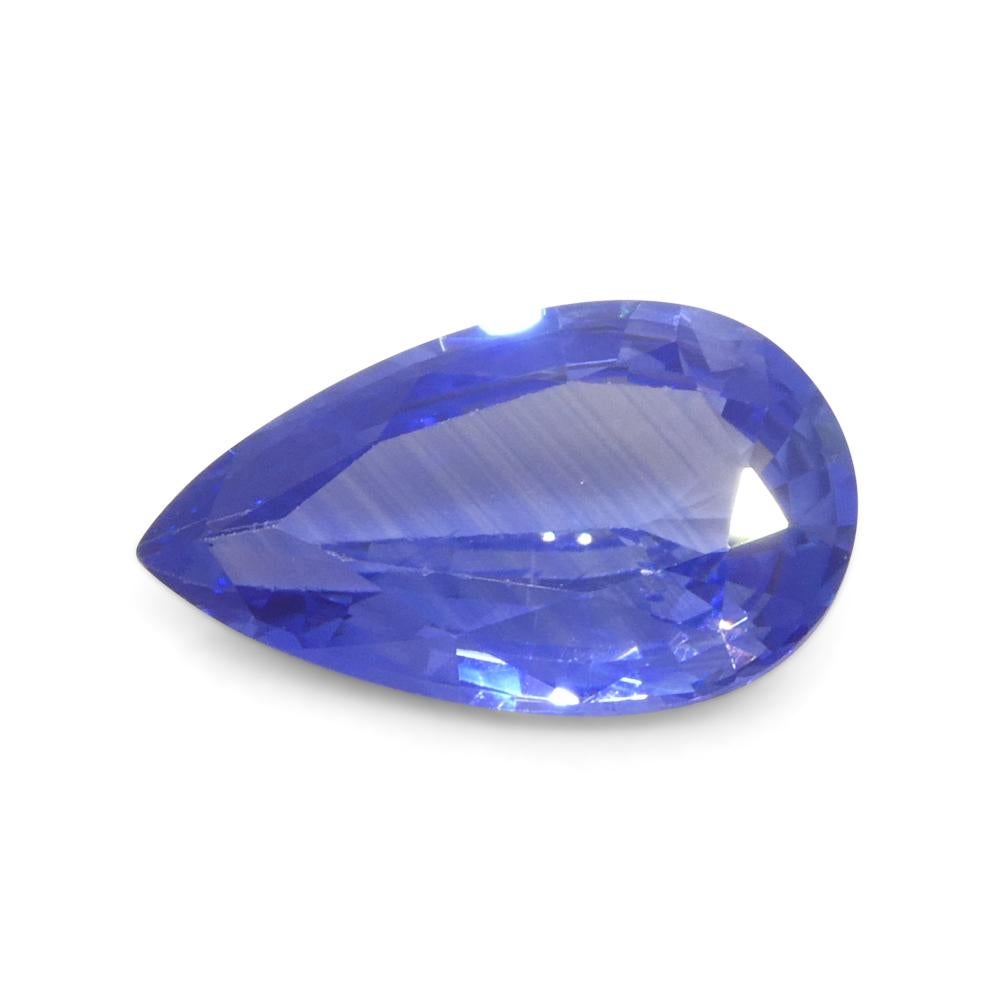 Women's or Men's 1.8ct Pear Blue Sapphire from Sri Lanka For Sale