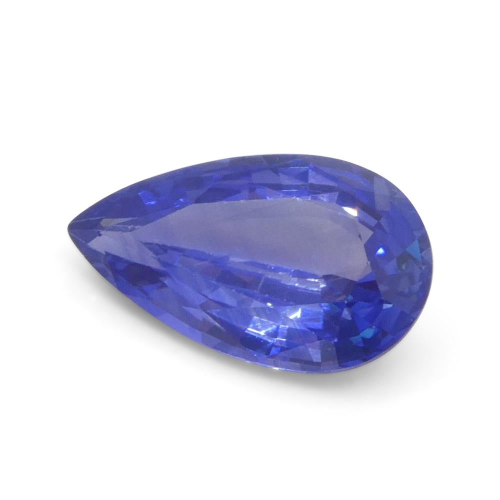 1.8ct Pear Blue Sapphire from Sri Lanka For Sale 1