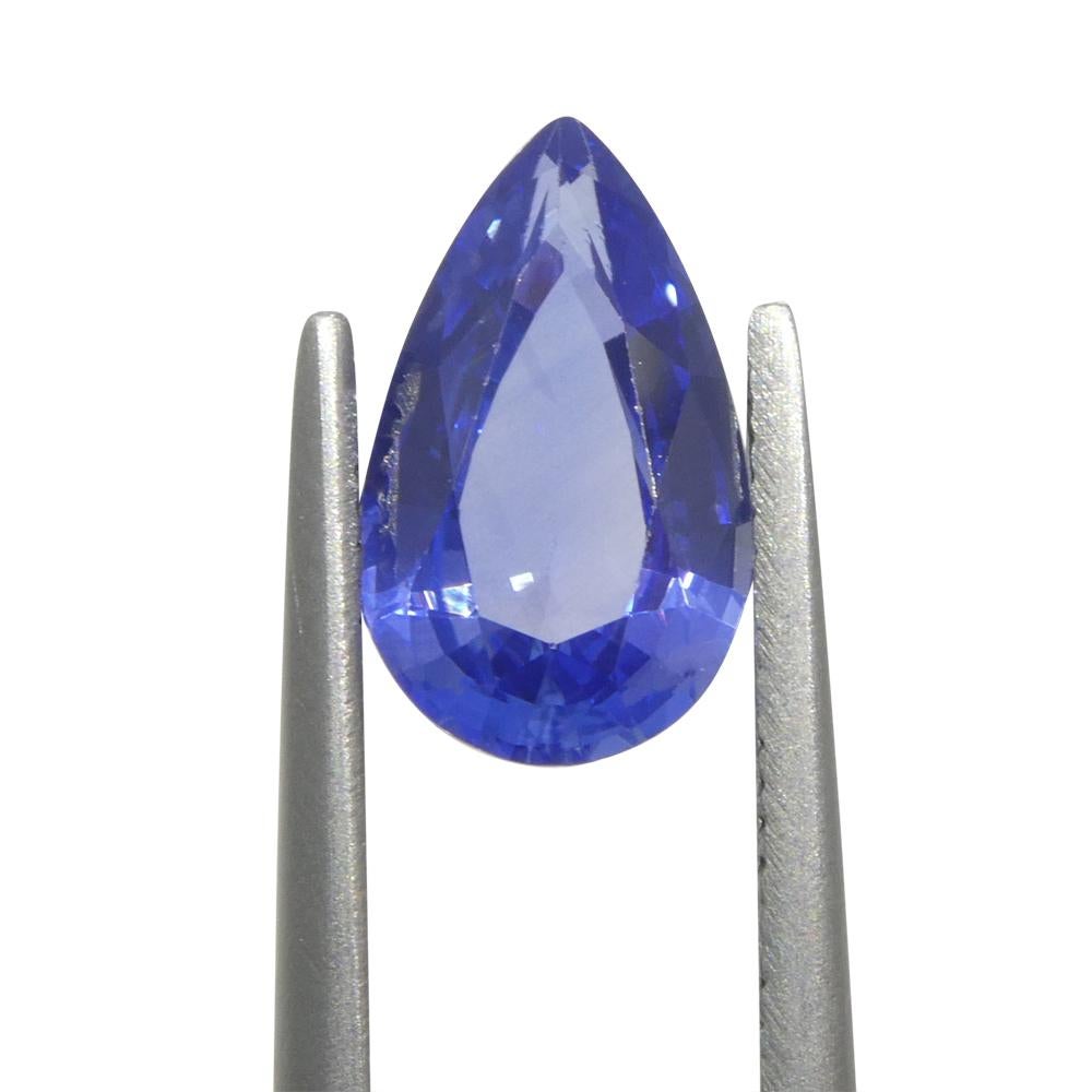 1.8ct Pear Blue Sapphire from Sri Lanka For Sale 4