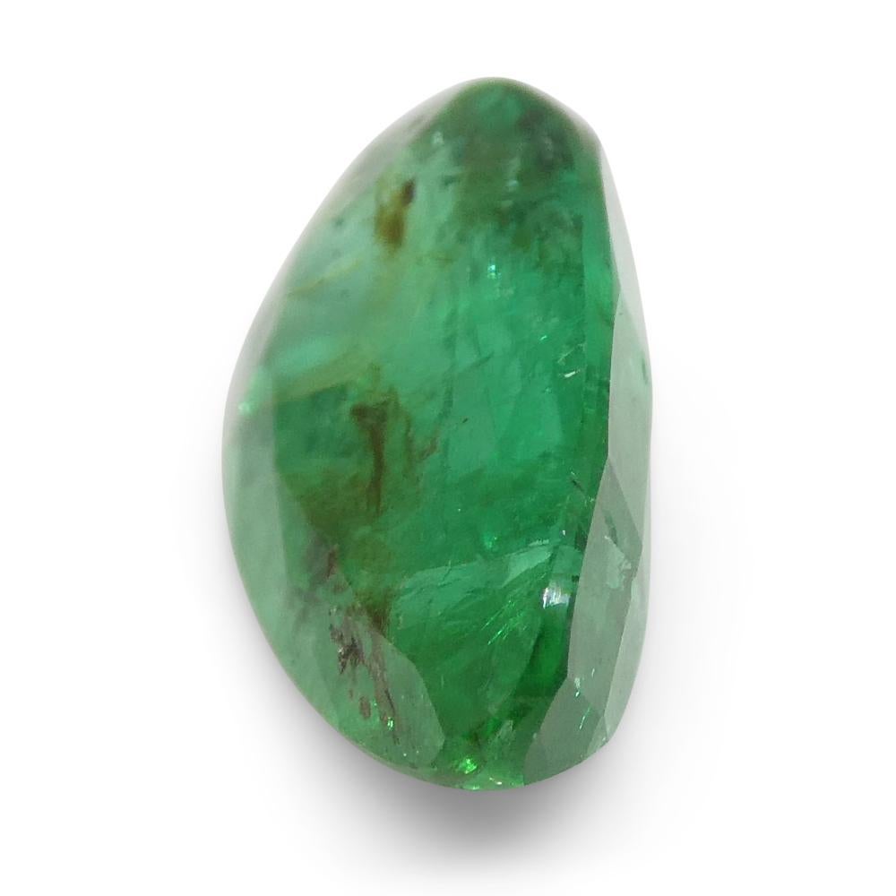 1,8 Karat birnengrüner Smaragd aus Zambia im Angebot 9