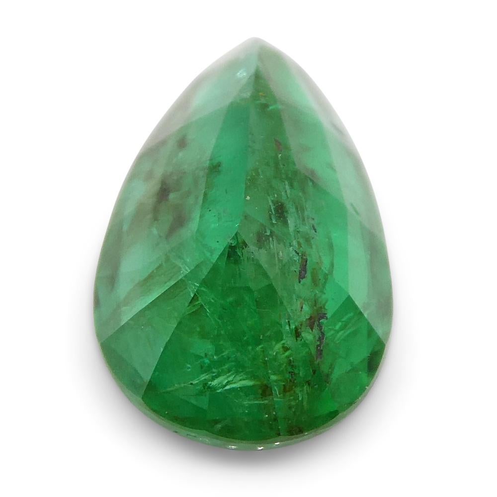 1,8 Karat birnengrüner Smaragd aus Zambia im Angebot 13