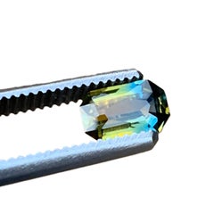 1.8ct Princess Cut NATURAL UNTREATED BICOLOR YELLOW BLUE PARTI SAPPHIRE