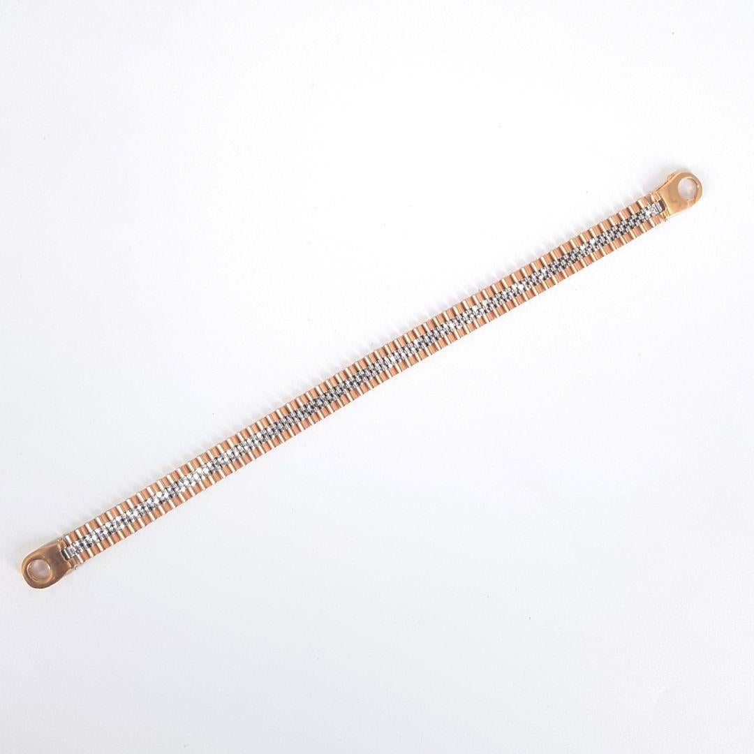 Armband aus 18 Karat Roségold im Jubiläumsstil für Damen oder Herren