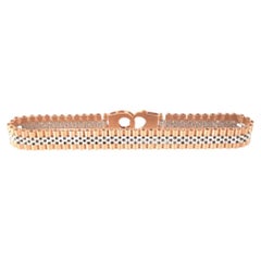 Bracelet de style jubilé en or rose et blanc 18 carats