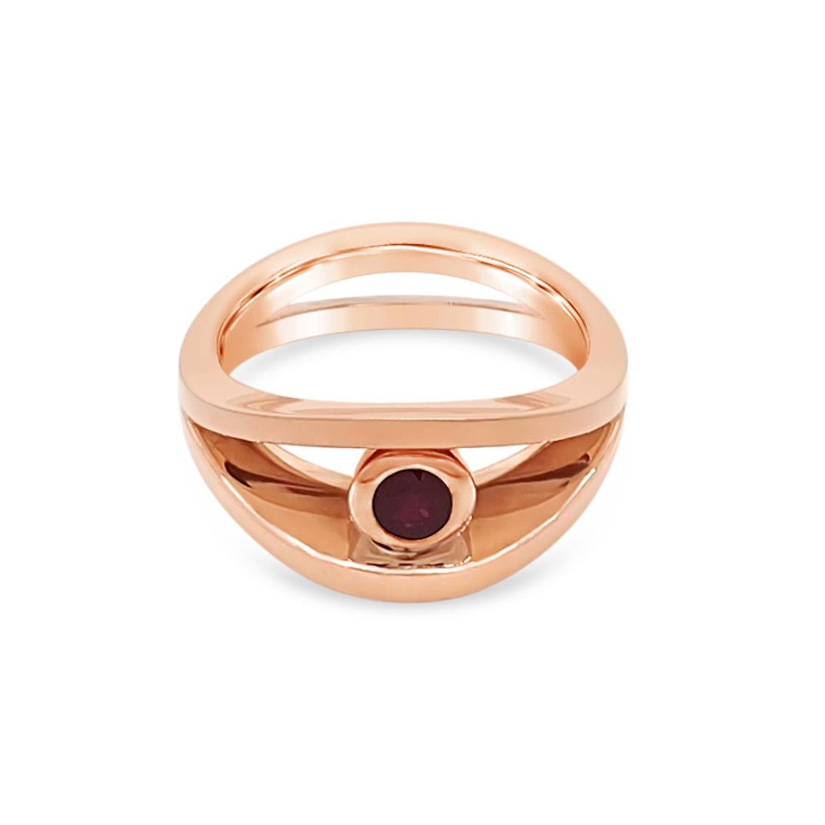 For Sale:  18ct Rose Gold and Ruby 