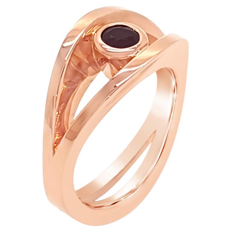 For Sale:  18ct Rose Gold and Ruby "Reflections" Ring