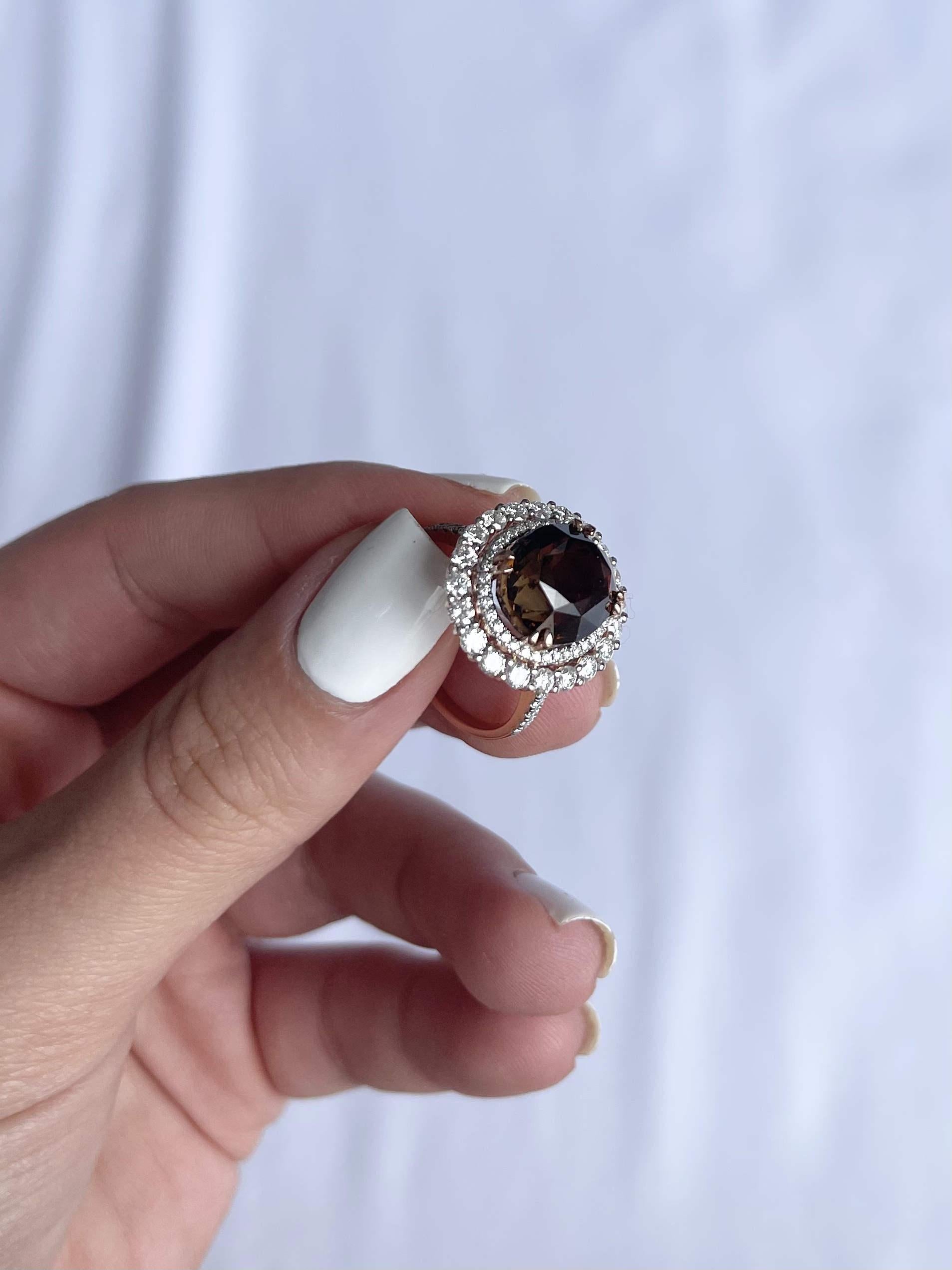GIA-zertifizierter Chrysoberyll-Diamantring aus 18 Karat Roségold mit natürlichem Alexandrit im Angebot 5