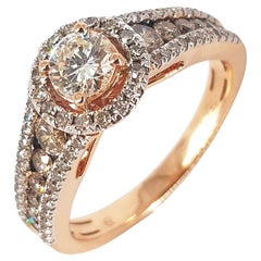 18ct Rose Gold Cognac 
Diamond Ring