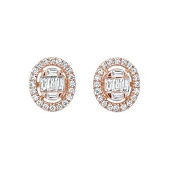 18 Karat Roségold Diamant-Ohrstecker