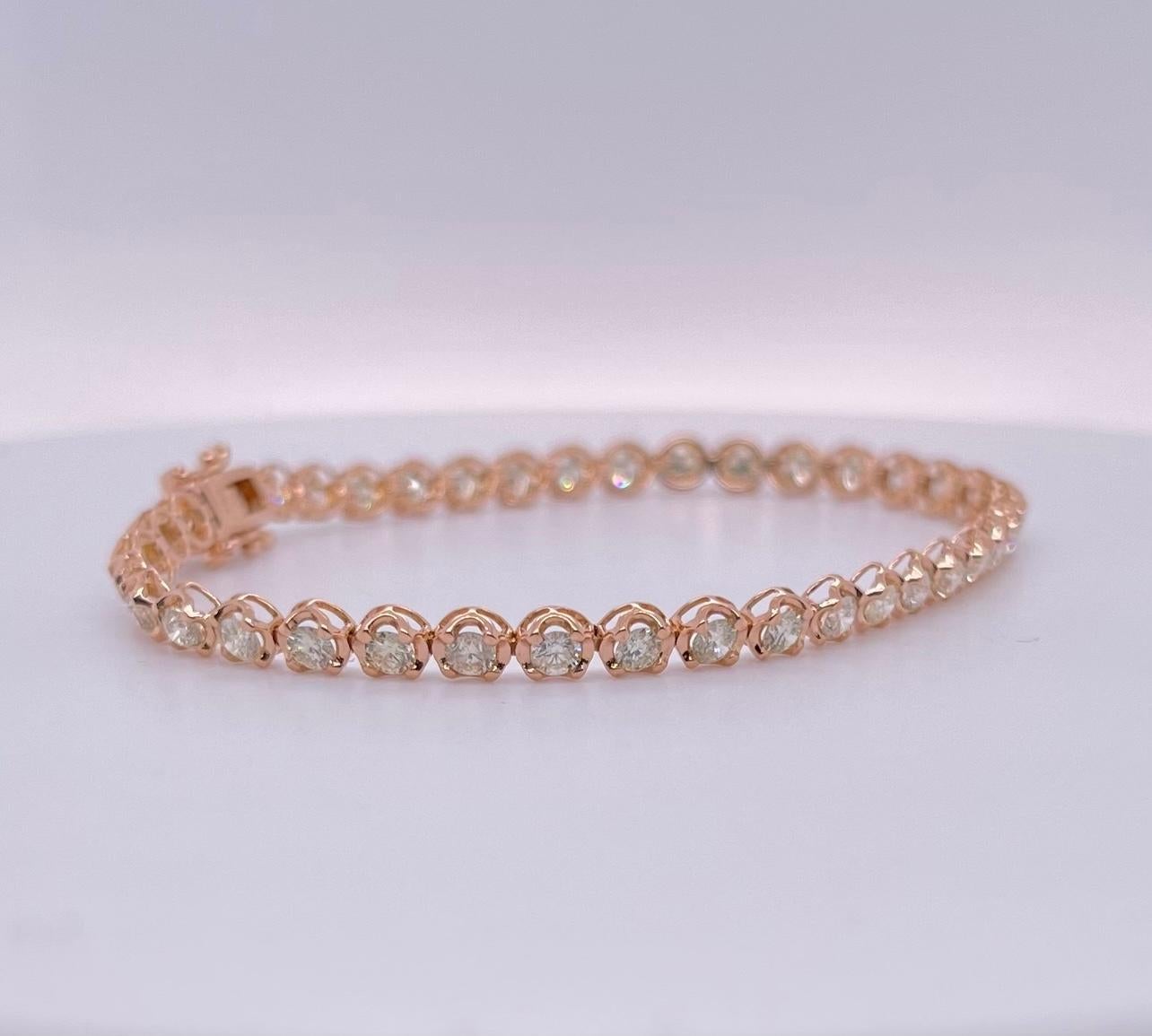 rose gold tennis bracelets