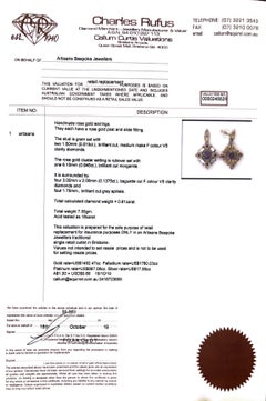 18ct Rose Gold Morganite, Grey Spinel and Diamond Drop Earrings, TDW 0.61ct