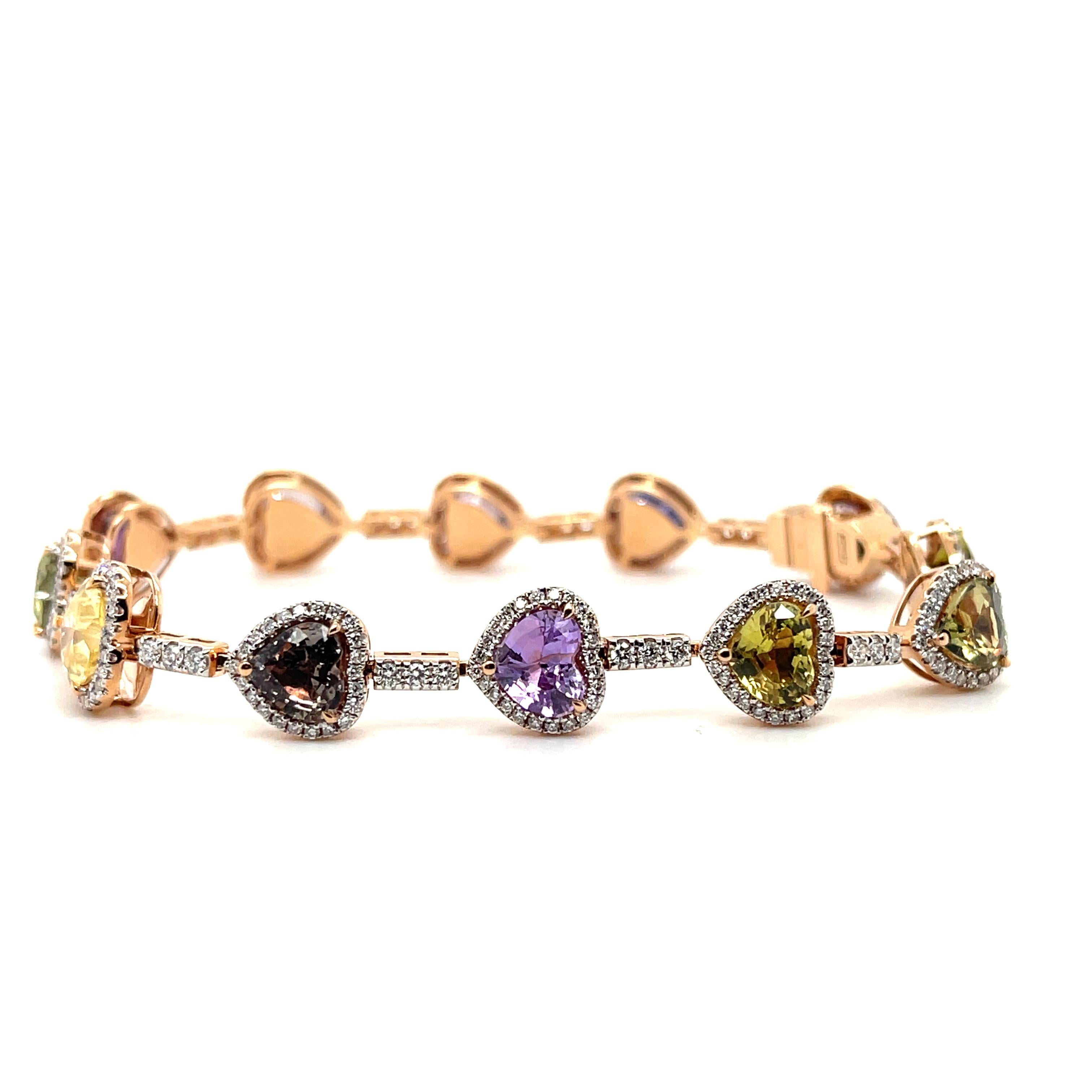 rose gold diamond tennis bracelets