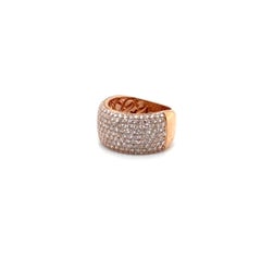 Anello Eternità con diamante Pavé in oro rosa 18ct