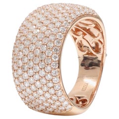 Anello Eternità con diamante Pavé in oro rosa 18ct