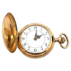 Montre de poche en or rose 18ct, boîtier de 25 mm