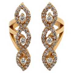 18ct Rose Gold Triple Marquise Designer Ring Set with 1.0ct of G VS Diamonds