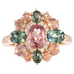 18ct Rose Gold 'Willowbrook' Spinel, Umba/Parti Sapphire and Diamond Ring