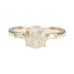 1.8ct Round Brilliant Cut Champagne Diamond 14K Gold Engagement Ring AD2395