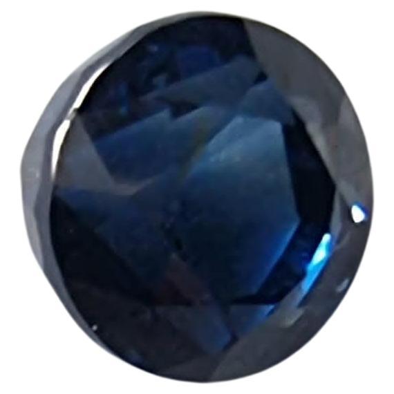 Taglio rotondo Gemma rotonda di zaffiro blu vivo Nature 1.8ct in vendita