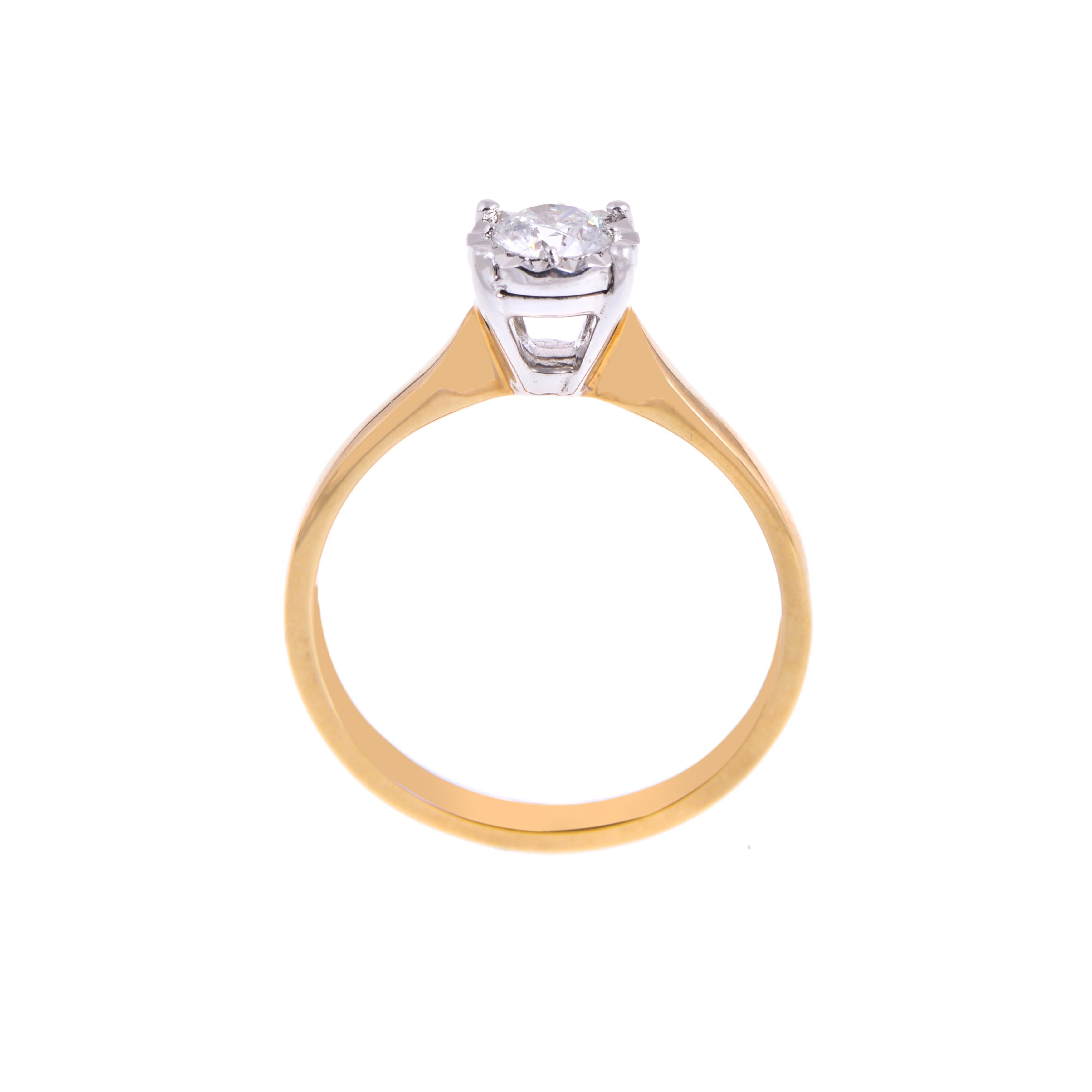 Brilliant Cut 18ct Solitaire Diamond Ring For Sale