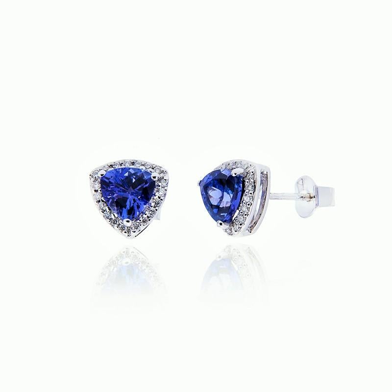 tanzanite and diamond earrings