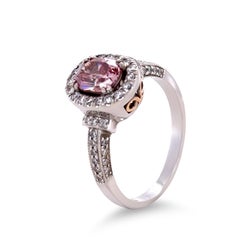 18ct Weiß- und Roségold Pink Diamond Ring 1,36ct 6,1g