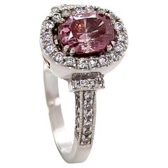 18ct White and Rose Gold Pink Diamond Ring 1.36ct 6.1g