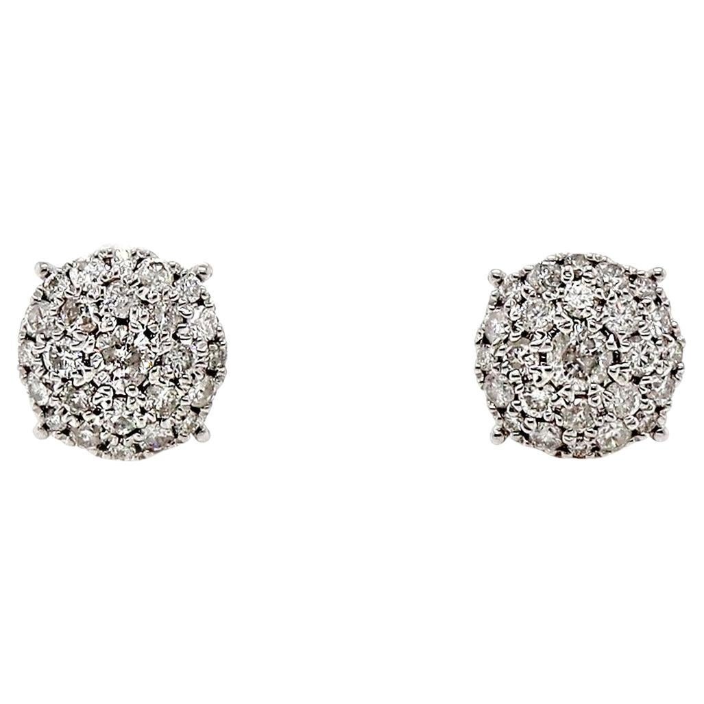 18CT White Gold 0.50ct Diamond Stud Earrings
