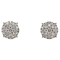 18CT White Gold 0.50ct Diamond Stud Earrings