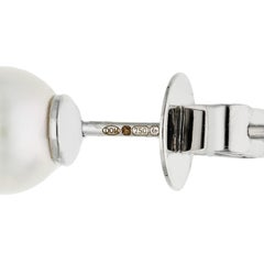 18ct White Gold 0.70ct Diamond & Pearl Earrings