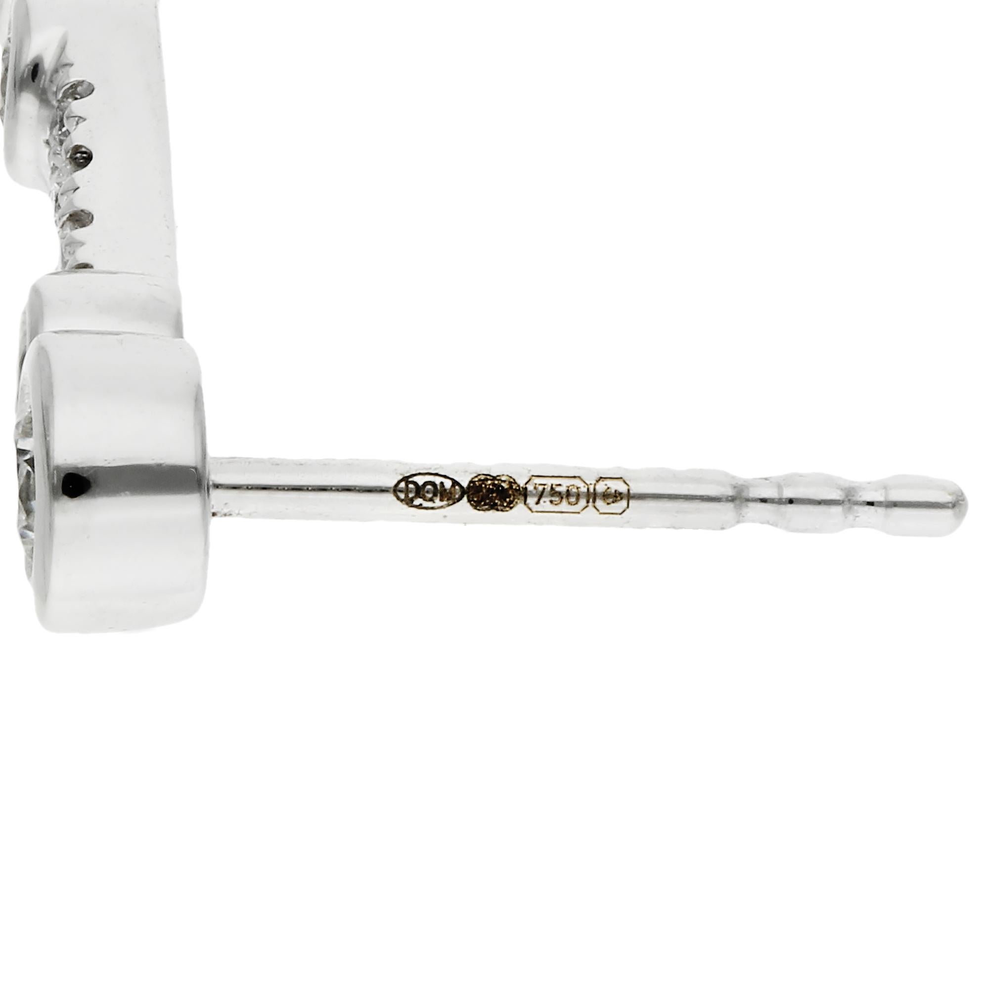 Women's 18ct White Gold 0.72ct Diamond Drop Earrings For Sale