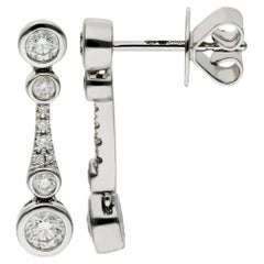 18ct White Gold 0.72ct Diamond Drop Earrings