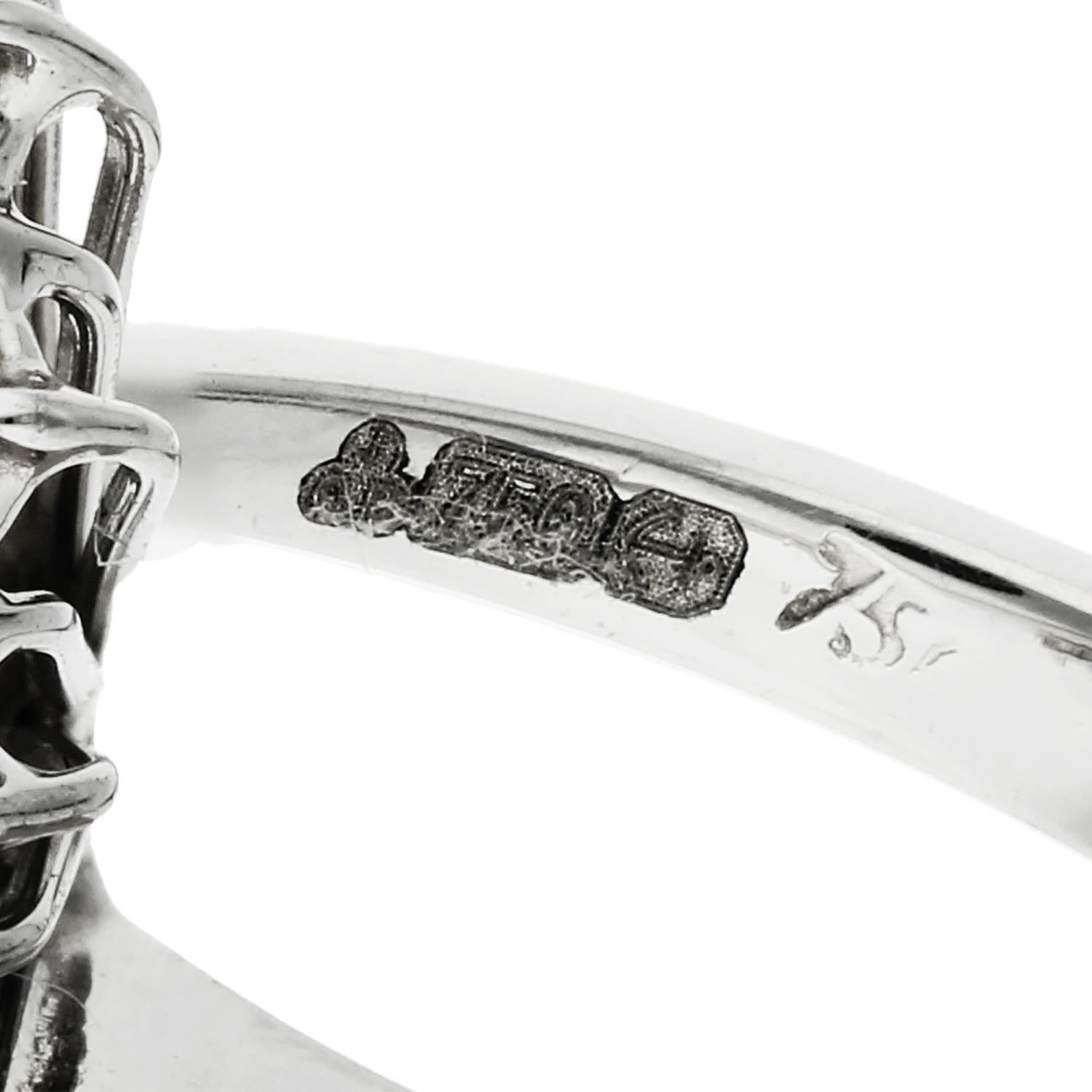 18ct White Gold 1.78ct Sapphire & 2.50ct Diamond Cocktail Ring For Sale 1