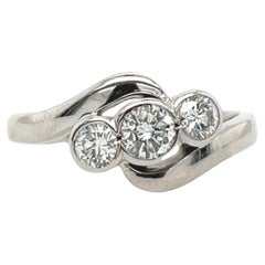 18ct White Gold 3 Stone Diamond Ring set With 0.51ct Natural Diamonds