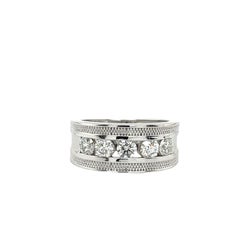 Used 18ct White Gold 5 Stone Gia Diamond Ring, Set With 1.50ct G Colour IF clarity