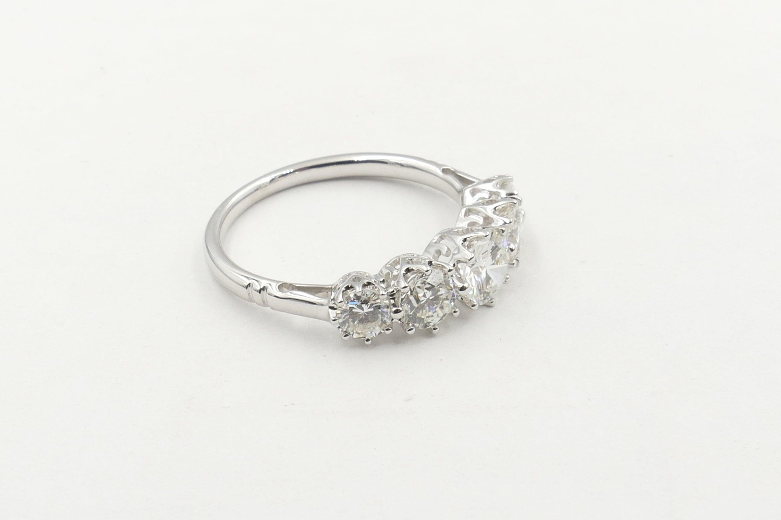 5 diamond eternity ring white gold