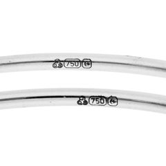 18ct White Gold 5.5cm Hoop Earrings