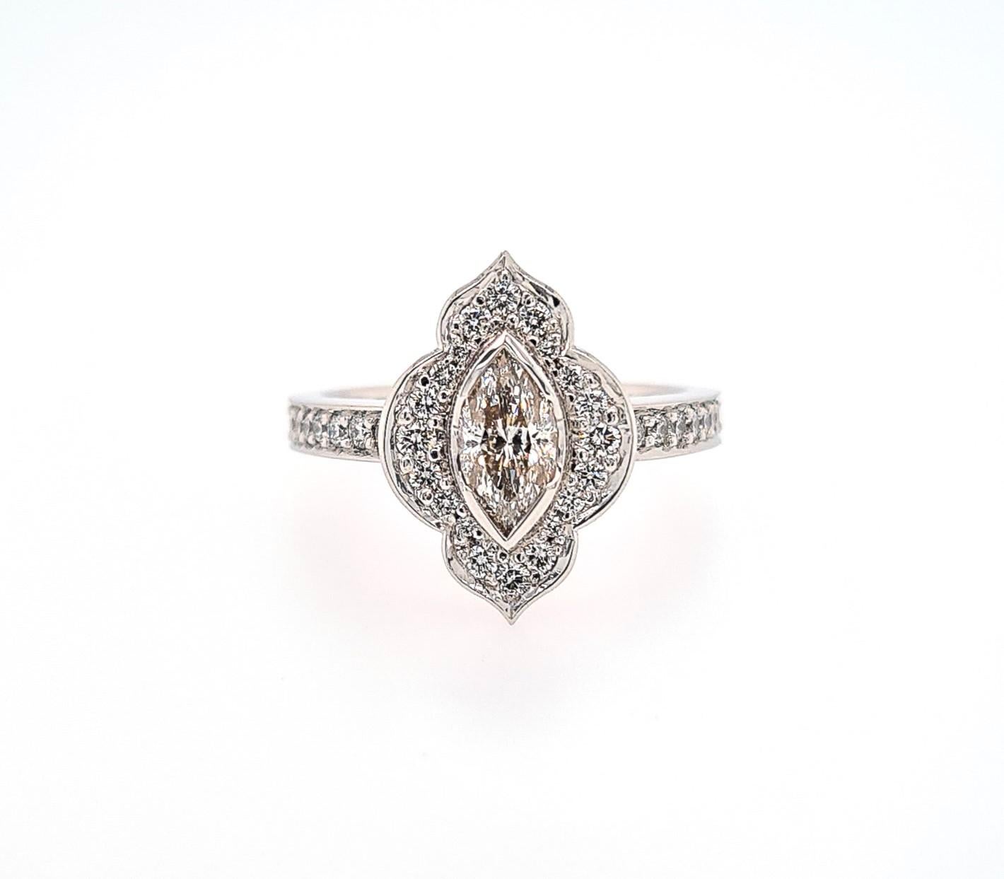 Artisan 18ct White Gold and Diamond Engagement Ring 