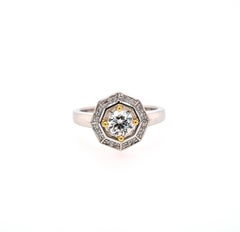 18ct White Gold and Diamond Engagement Ring "Sunburst"