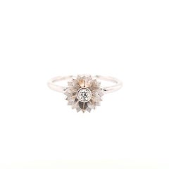 Bague fleur « Fleur » en or blanc 18 carats et diamants
