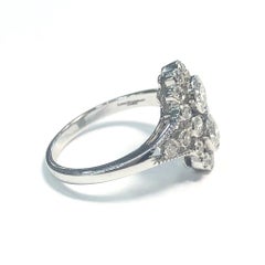 18 Carat White Gold Diamond Cluster Ring