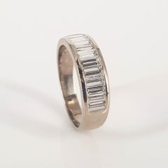 18ct White Gold Baguette Diamond Half Eternity Ring