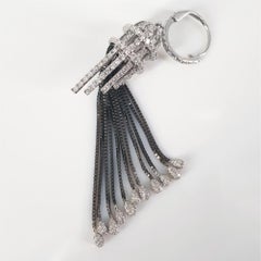 18ct White Gold Bird Cage Diamond Drop Earrings