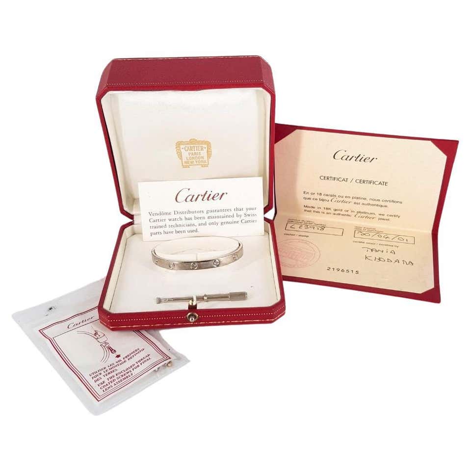 Cartier 18ct White Gold Love Bangle For Sale At 1stDibs cartier-18ct-white-gold-love-bangle-for-sale-at-1stdibs