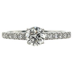 18ct White Gold Classic Solitaire 0.45ct H/SI1 Diamond Engagement Ring