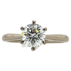 Anello di fidanzamento con diamante classico solitario da 1,10 carati H. H. 3 in oro bianco 18 ct.