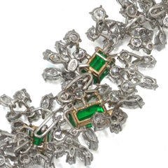 18ct White Gold Colombian Emerald and Diamond Necklace / Bracelet
