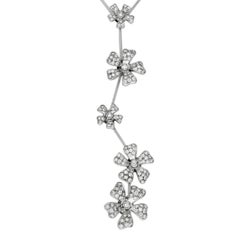 De Beers Wild Flower Necklace 2.10ct Diamond and 18ct White Gold