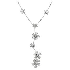 18ct White Gold De Beers Diamond Wild Flower Necklace